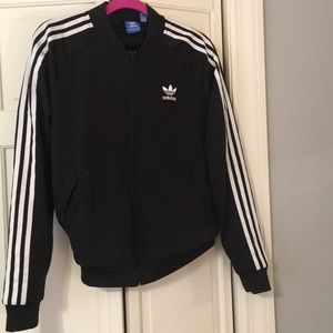 Black adidas zip up